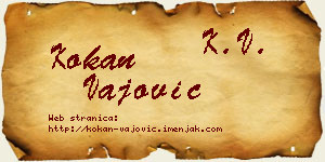 Kokan Vajović vizit kartica